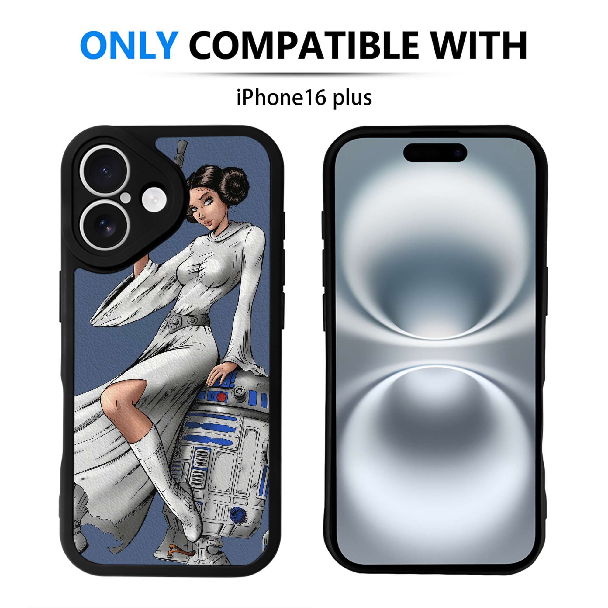 （画像用） スター・ウォーズ Star Wars 【iPhone 16シリーズ対応】シリコンスマホケース（レザー調） 材質：シリコン